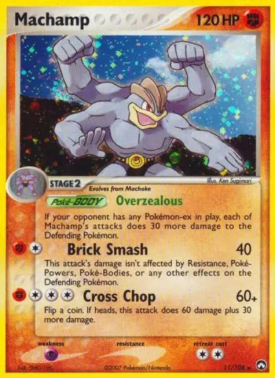 Machamp 11/108 Power Keepers Pokemon card
