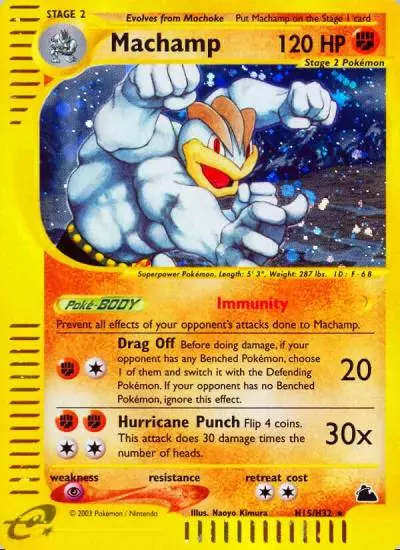 Machamp H15/144 Skyridge Pokemon card