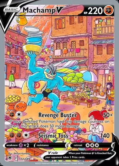 Machamp V 172/189 Astral Radiance Pokemon card