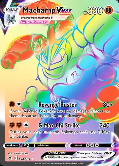 Machamp VMAX 194/189 Astral Radiance Pokemon card