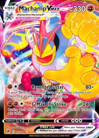 Machamp VMAX 73/189 Astral Radiance Pokemon card