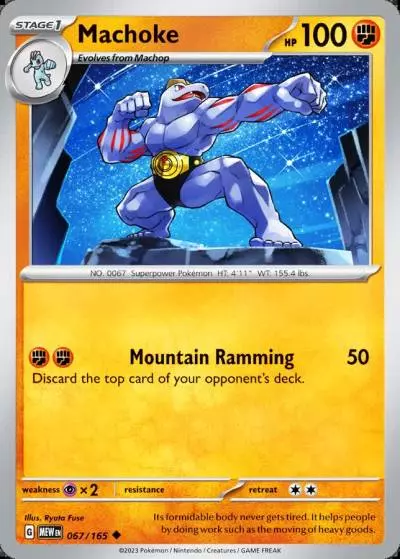 Machoke 67/165 151 Pokemon card