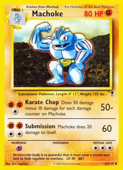 Machoke 51/110 Legendary Collection Pokemon card