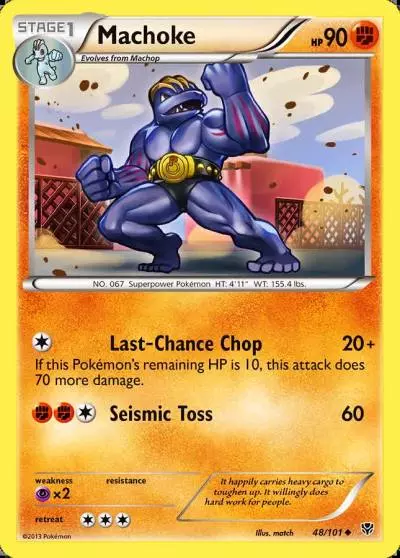 Machoke 48/101 Plasma Blast Pokemon card