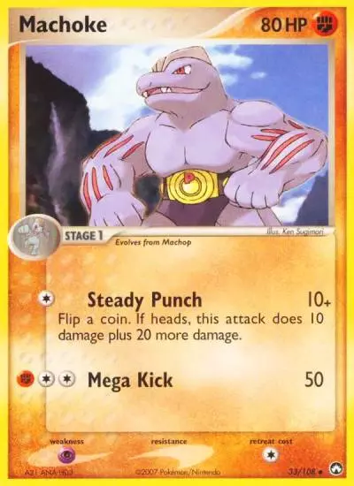 Machoke 33/108 Power Keepers Pokemon card