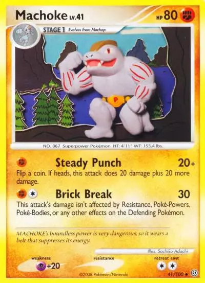 Machoke 41/100 Stormfront Pokemon card