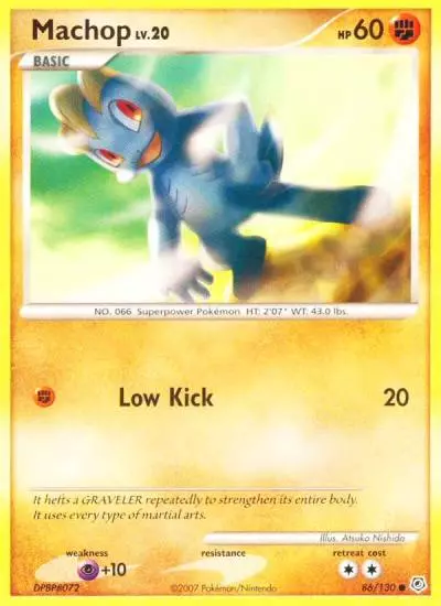 Machop 86/130 Diamond & Pearl Pokemon card
