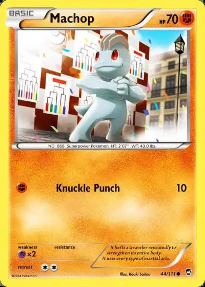Machop 44/111 Furious Fists Pokemon card