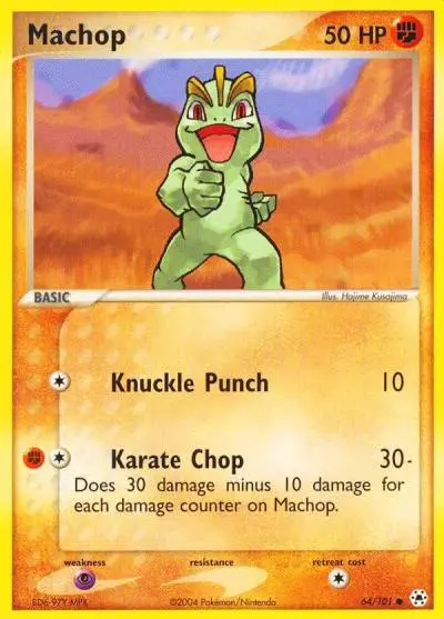 Machop 64/101 Hidden Legends Pokemon card