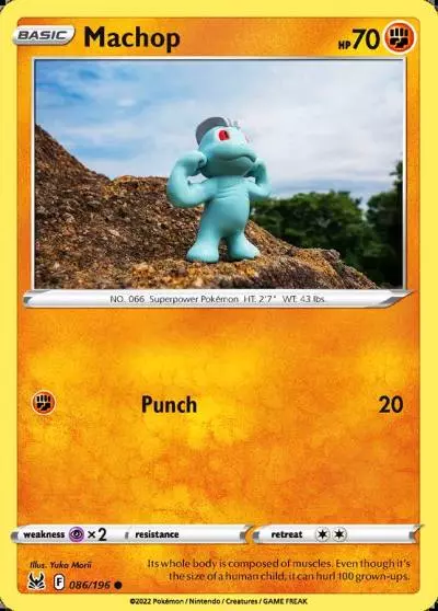 Machop 86/196 Lost Origin Pokemon card