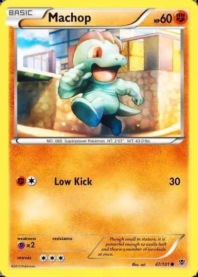 Machop 47/101 Plasma Blast Pokemon card