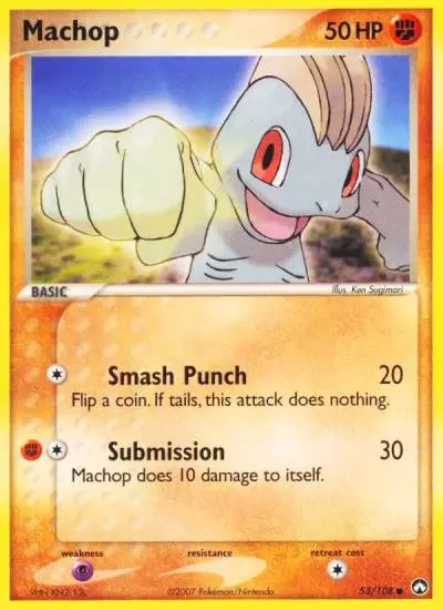 Machop 53/108 Power Keepers Pokemon card