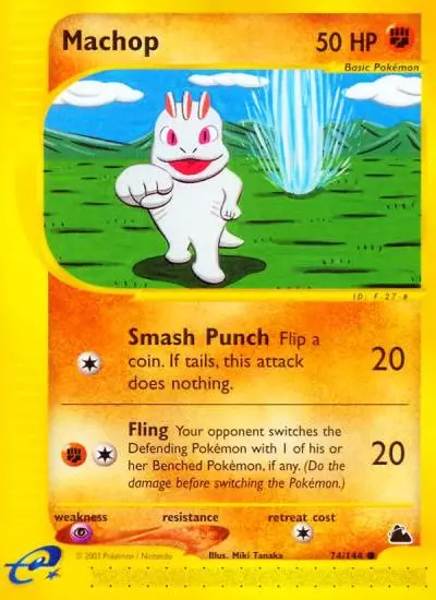 Machop 74/144 Skyridge Pokemon card