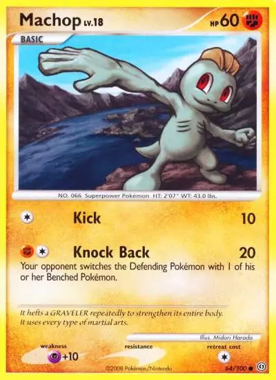 Machop 64/100 Stormfront Pokemon card