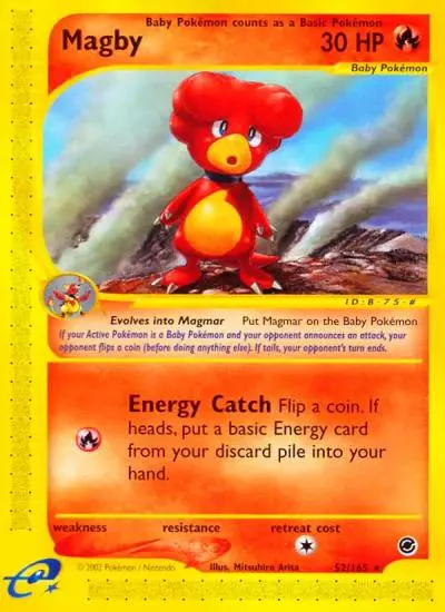 Magby 52/165 Expedition Base Set Pokemon card