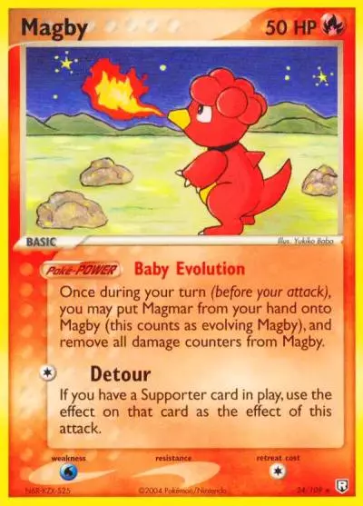 Magby 24/109 Team Rocket Returns Pokemon card