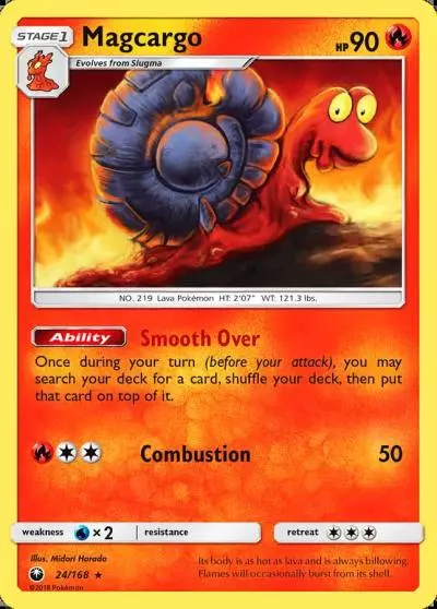 Magcargo 24/168 Celestial Storm Pokemon card