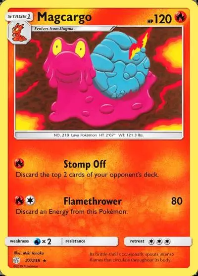 Magcargo 27/236 Cosmic Eclipse Pokemon card