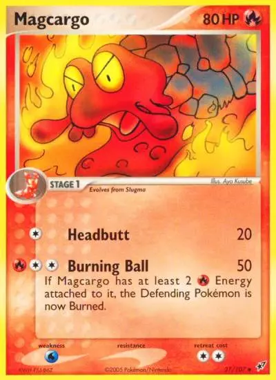 Magcargo 37/107 Deoxys Pokemon card