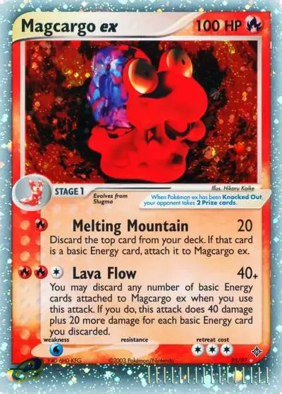 Magcargo ex 95/97 Dragon Pokemon card