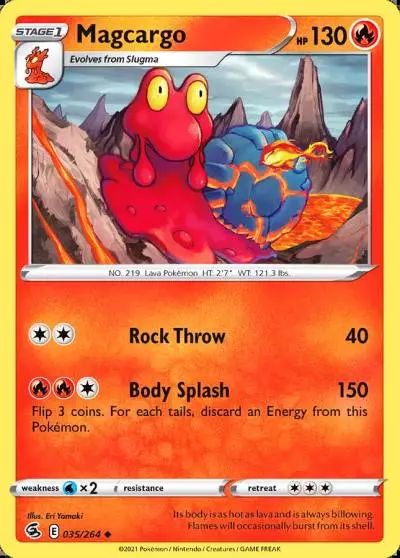 Magcargo 35/264 Fusion Strike Pokemon card