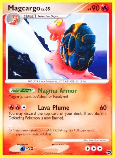 Magcargo 45/106 Great Encounters Pokemon card