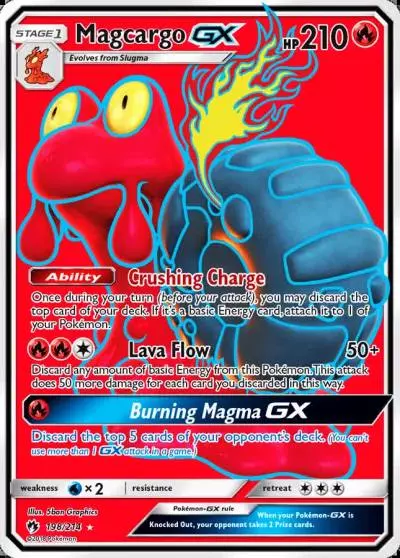 Magcargo-GX 198/214 Lost Thunder Pokemon card