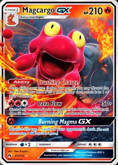 Magcargo-GX 44/214 Lost Thunder Pokemon card