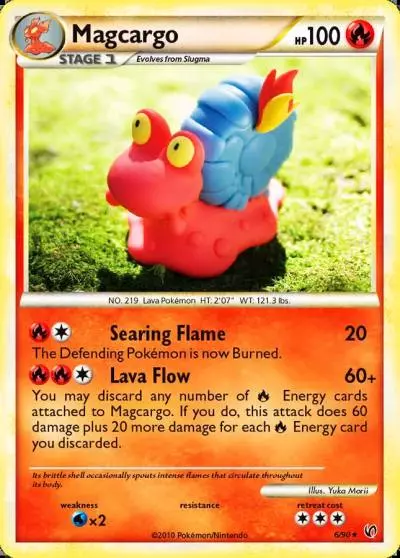 Magcargo 6/90 HS—Undaunted Pokemon card