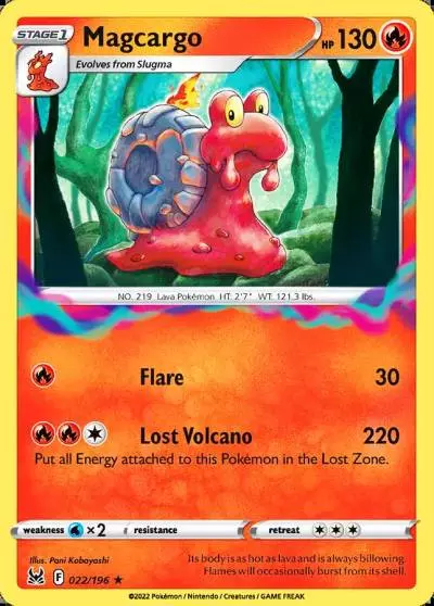 Magcargo 22/196 Lost Origin Pokemon card