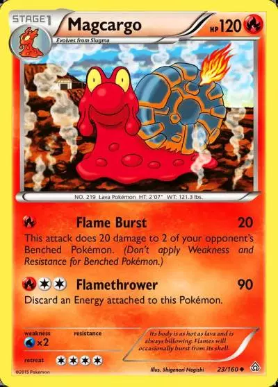 Magcargo 23/160 Primal Clash Pokemon card
