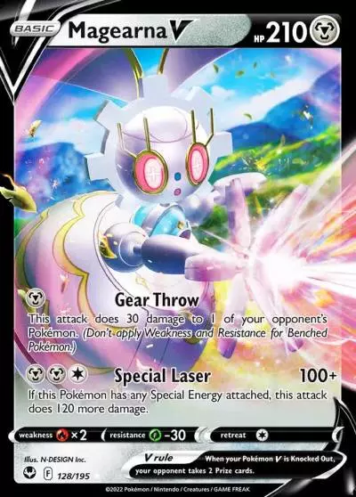 Magearna V 128/195 Silver Tempest Pokemon card