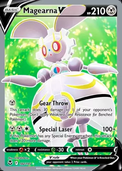 Magearna V 182/195 Silver Tempest Pokemon card