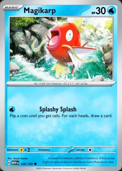 Magikarp 129/165 151 Pokemon card