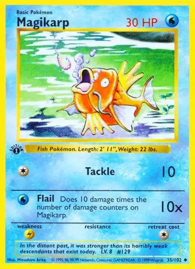 Magikarp 35/102 Base Pokemon card