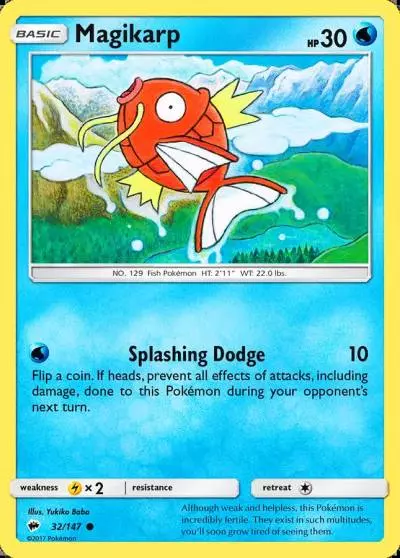 Magikarp 32/147 Burning Shadows Pokemon card