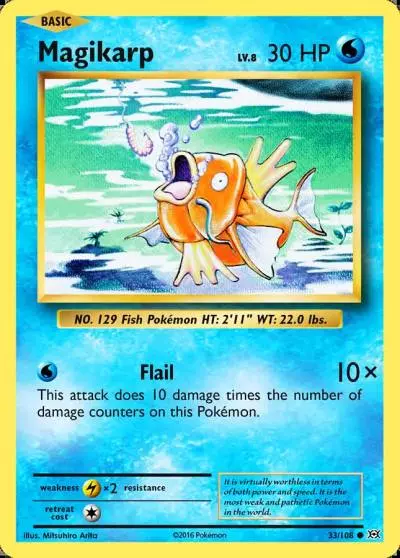 Magikarp 33/108 Evolutions Pokemon card