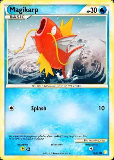Magikarp 72/123 HeartGold & SoulSilver Pokemon card