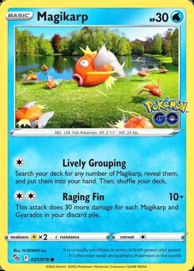 Magikarp 21/78 Pokémon GO Pokemon card