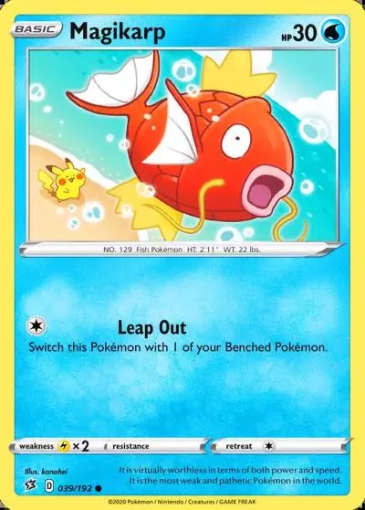 Magikarp 39/192 Rebel Clash Pokemon card