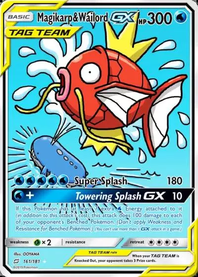 Magikarp & Wailord-GX 161/181 Team Up Pokemon card