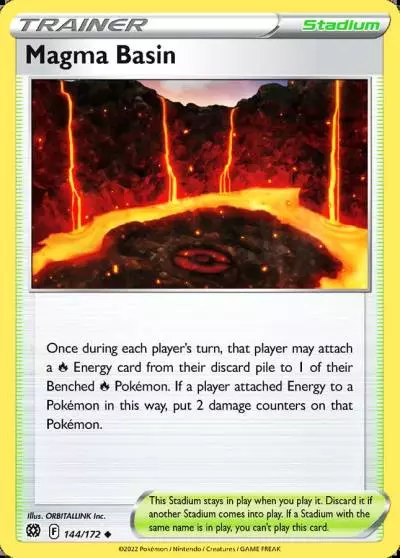 Magma Basin 144/172 Brilliant Stars Pokemon card