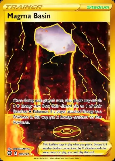 Magma Basin 185/172 Brilliant Stars Pokemon card