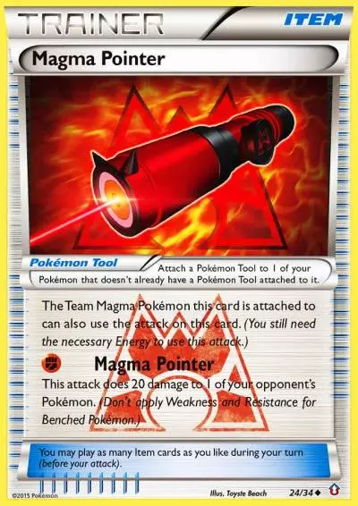 Magma Pointer 24/34 Double Crisis Pokemon card