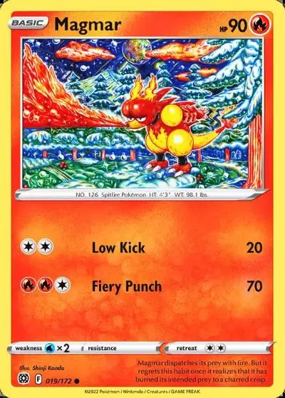 Magmar 19/172 Brilliant Stars Pokemon card
