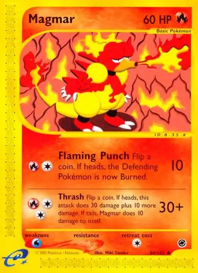 Magmar 86/165 Expedition Base Set Pokemon card