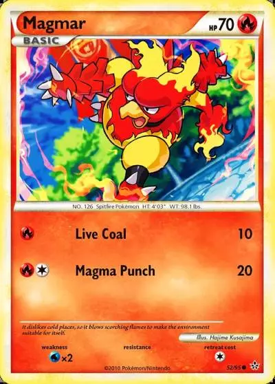 Magmar 52/95 HS—Unleashed Pokemon card