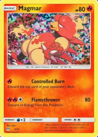 Magmar 3/12 McDonald's Collection 2019 Pokemon card
