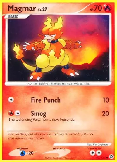 Magmar 93/132 Secret Wonders Pokemon card