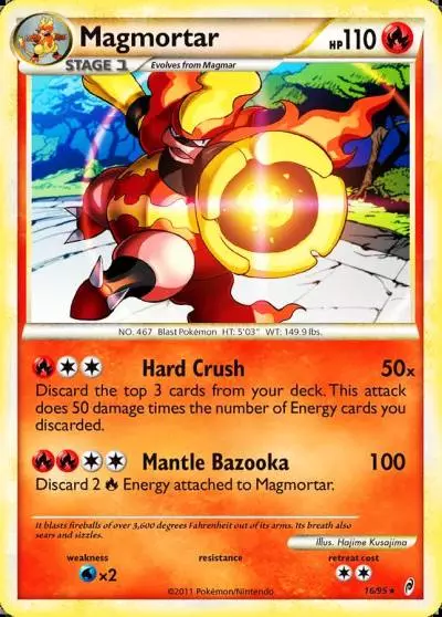 Magmortar 16/95 Call of Legends Pokemon card